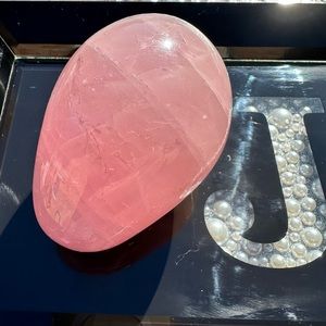 Rose Quartz Natural Crystal Dragon Egg (16.4oz / 462g)